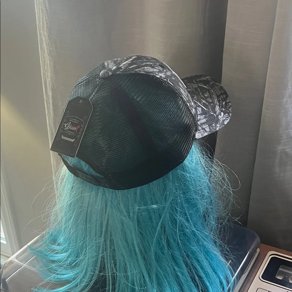 Gray Camouflage Cap with Flag Design